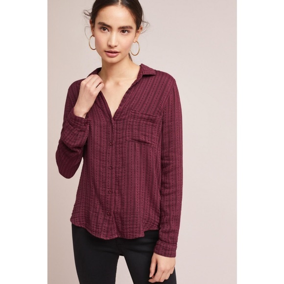 Anthropologie Tops - Cloth & Stone Tulane Button Down Shirt - sz Large